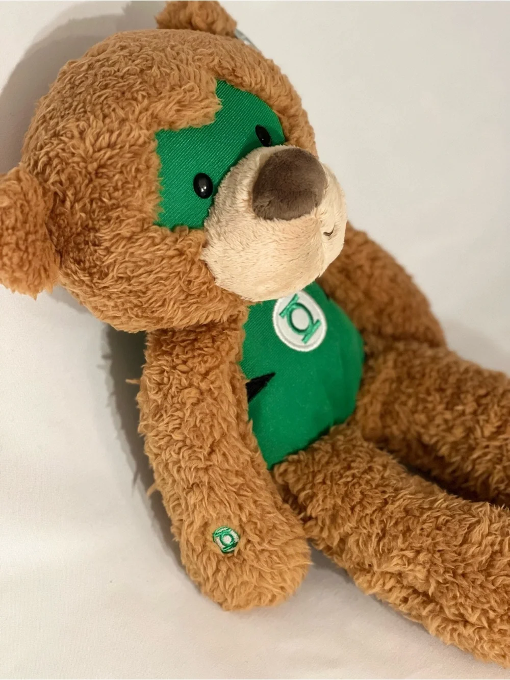GUND DC Comics Green Lantern Fuzzy Teddy Bear Stuffed Animal Plush, Brown, 14